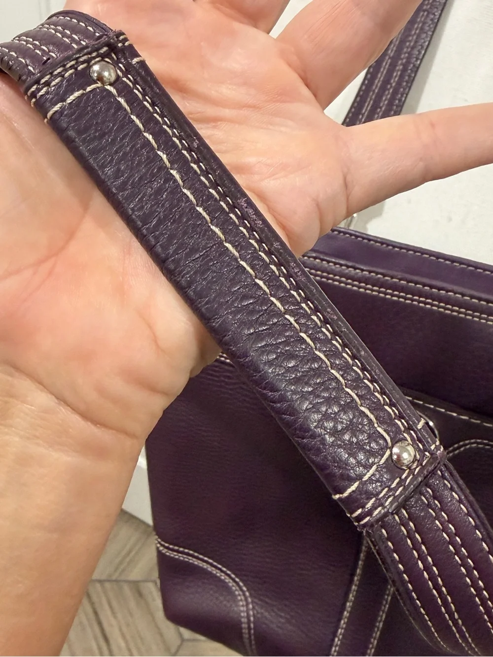 Coach Vintage Y2K Plum Hampton Hamilton Tote